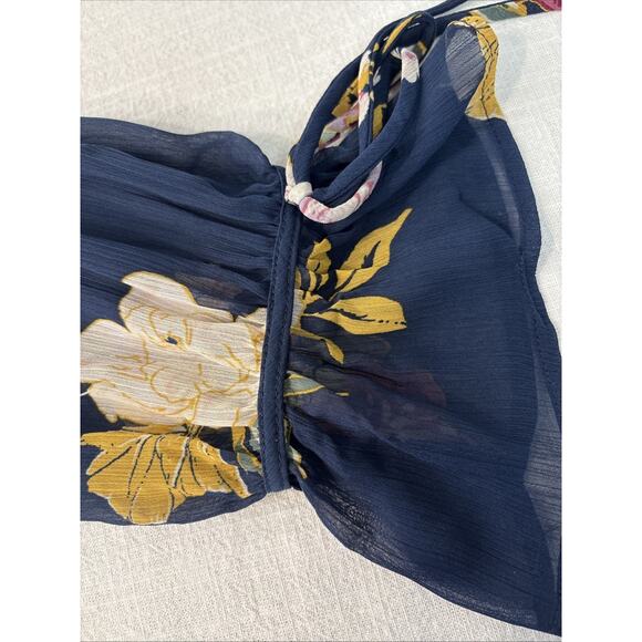 Babydoll Dress Baby Floral S Boho Romantic Long Sleeve Ruffle Waist - Picture 12 of 16